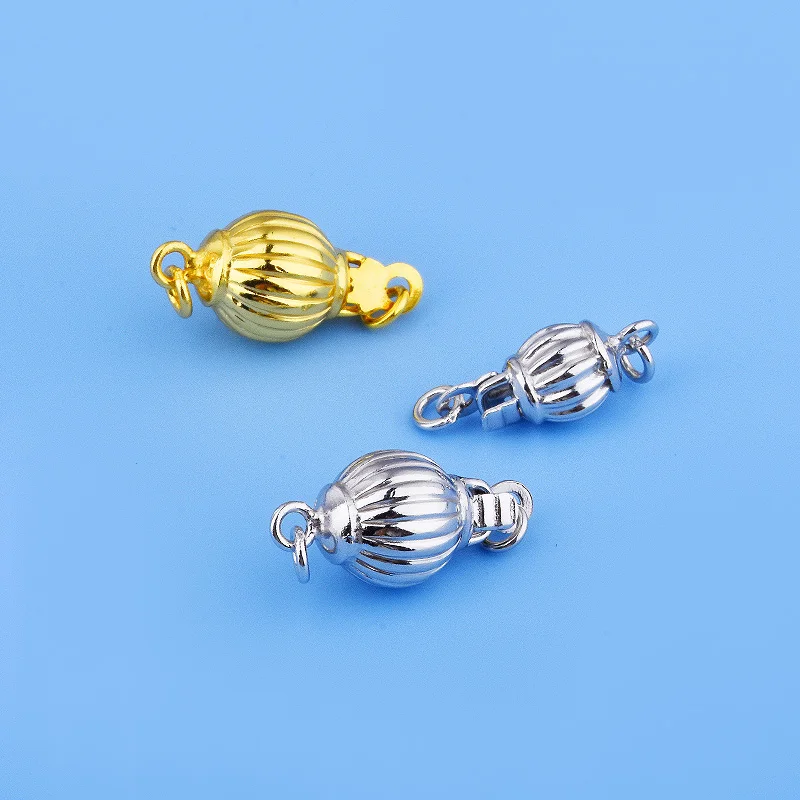 

Жемчужный кулон-фонарь S925, чистое серебро, сделай сам, ручная работа, ожерелье из бисера, застежка, браслет, соединительная застежка