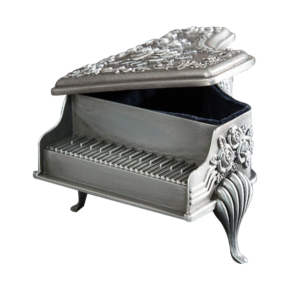 Retro Jewelry Box Metal Storage Container Earrings Rings Organizer European Style Decor Retro Trinket Gift Box