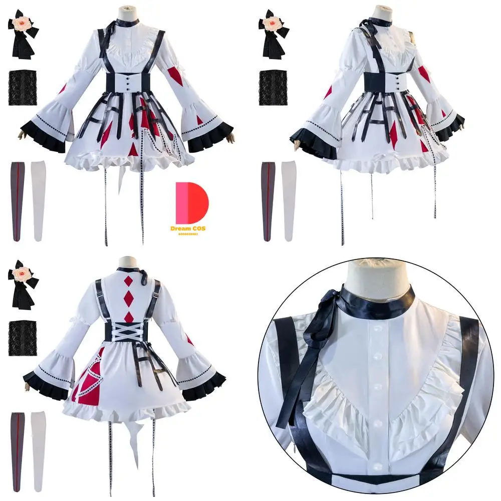 

Project SEKAI COLORFUL STAGE Cosplay Costume Anime Mizuki Aoyama Cute White Dress Role Play Women Wig Comic Con Halloween Party
