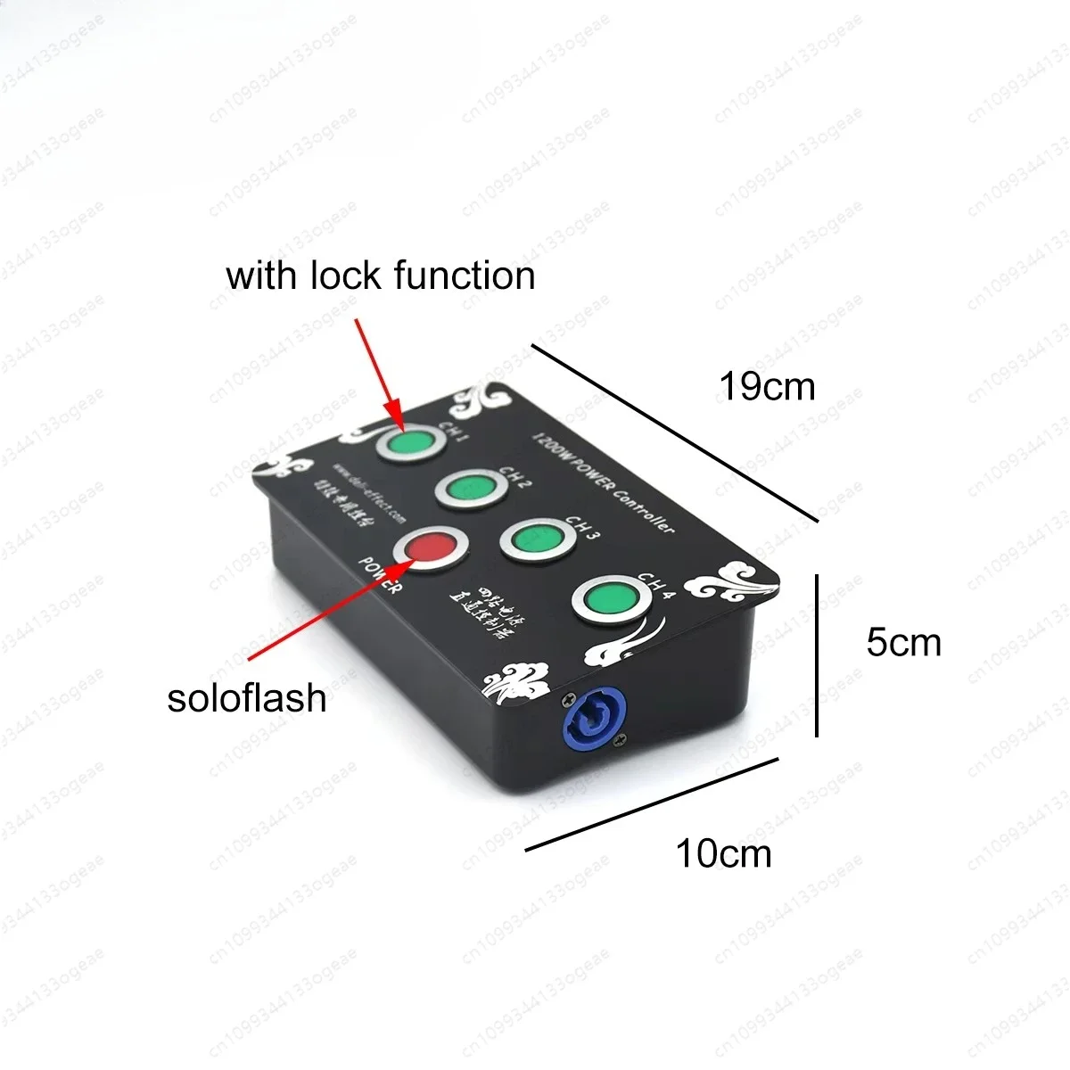 KM-Single Trigger Pull Box Dj Stage Light Controller 4 Channels Mini Power Controller with Red Soloflash Button Effect Console