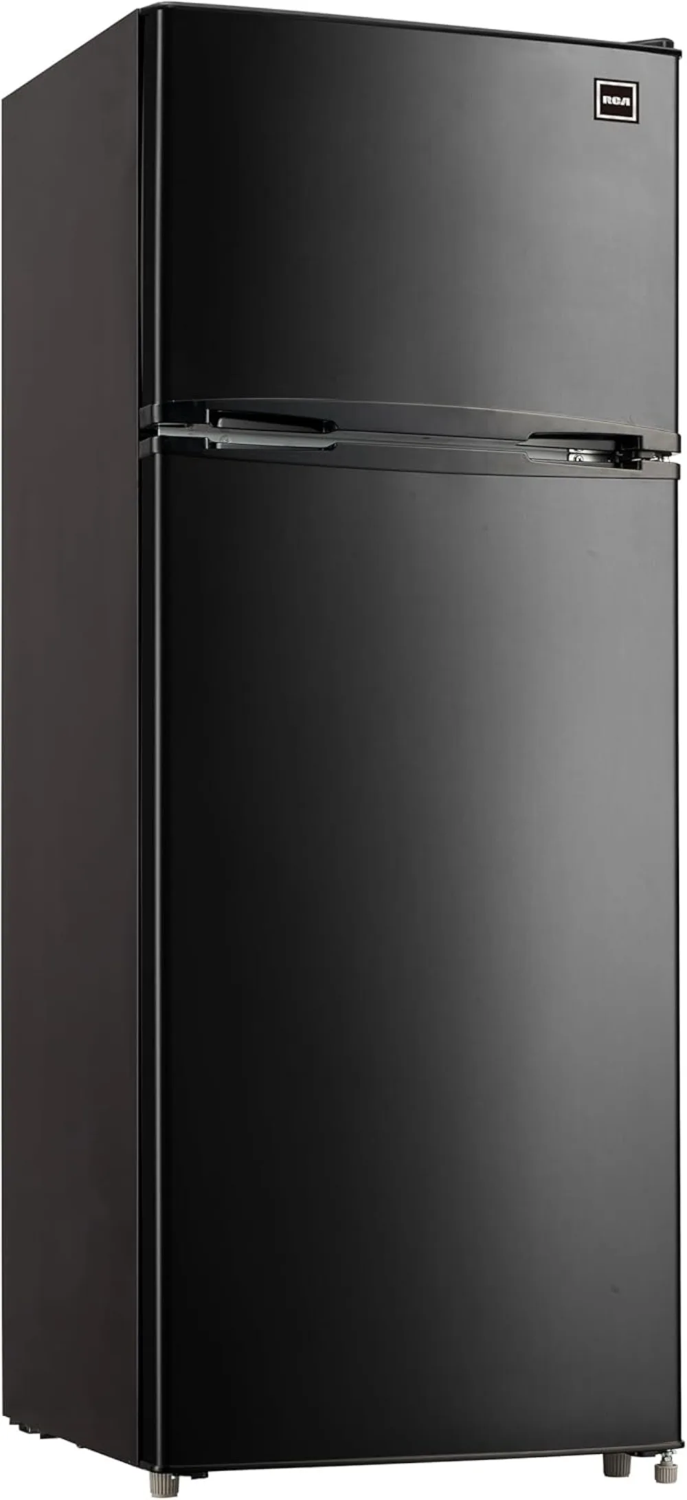 Apartment Size-Top Freezer-2 Door Fridge-Adjustable Thermostat Control-Black-7.5 Cubic Feet