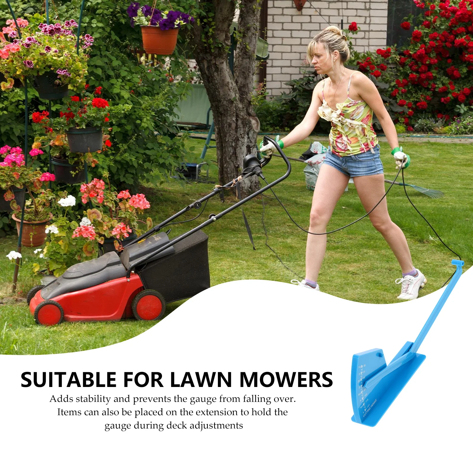 

2 Pcs Balance Ruler ABS Durable Precise Level Lawn Mower Deck Riding Walk Behind Measuring Gauge Tools Gardening Equipment