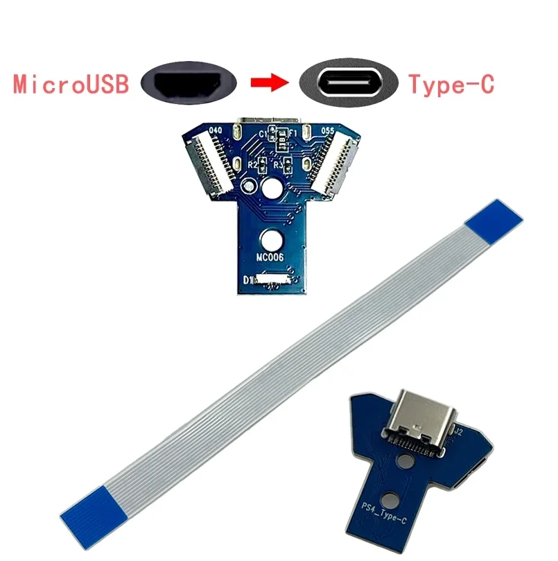 10/20 SZT. Port Ładowania Ulepszony z Micro-USB na Złącze Type-C do Kontrolera PS4 JDS-040 050 055 Gniazdo Zasilania — zdjęcie produktu 5