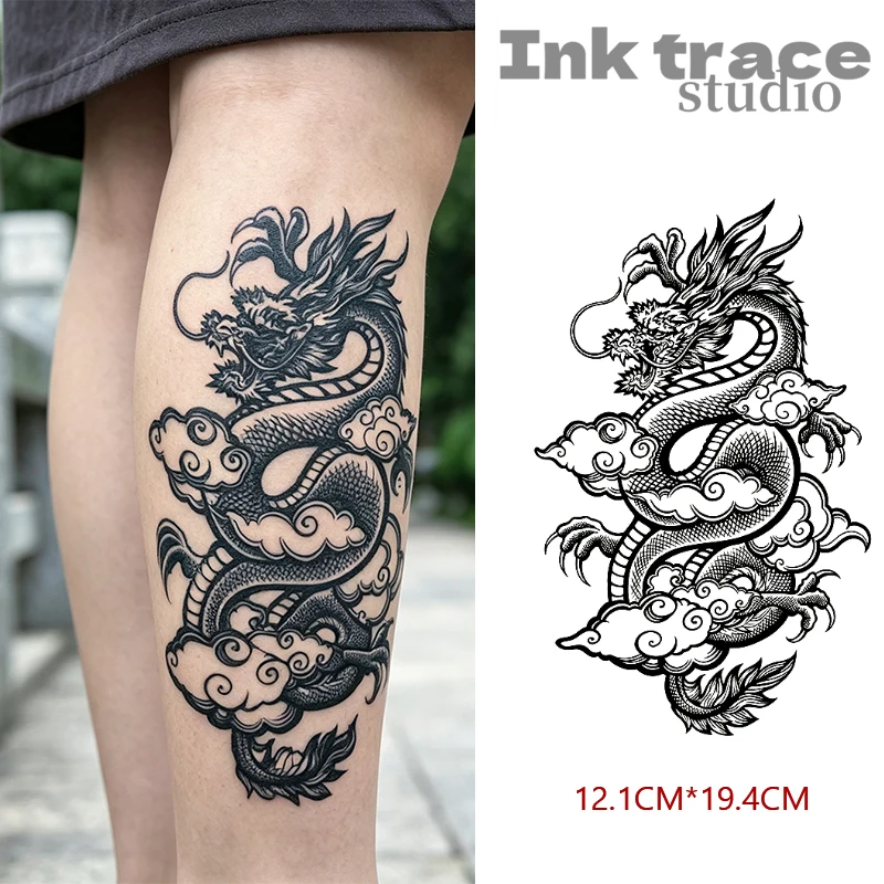 Classic Dragon Totem Temporary Tattoos: Waterproof, Hard-Wearing, Long-Lasting and Vibrantly Coloured