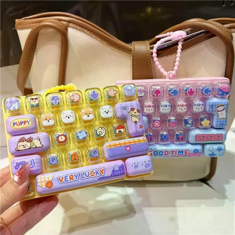 Cute Decompression Toy 26 Key Decompression Button Toy Model Children's Bag Hanging Ornaments Small Pendant Decorations