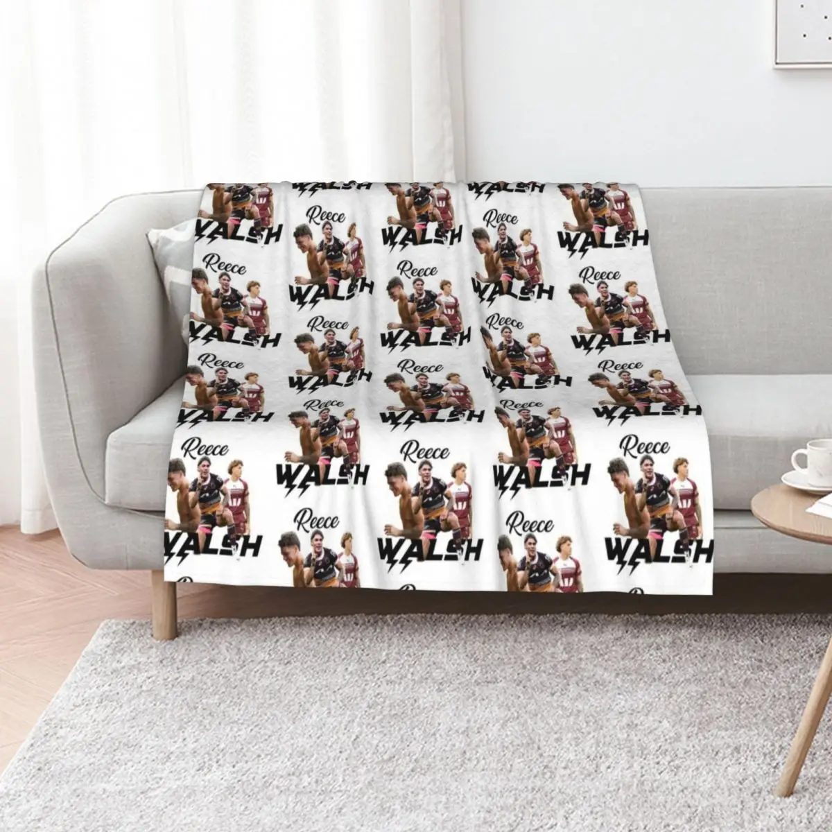 Reece Walsh Throw Blanket Plush Plaid on the sofa sofa bed Fashion Sofas Luxury Brand Luxury Thicken Blankets