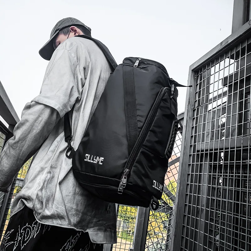 Bolsa de baloncesto portátil de gran capacidad para hombre y mujer, Mochila deportiva de viaje, bolsa de equipaje, bolsa de gimnasio, paquete trasero