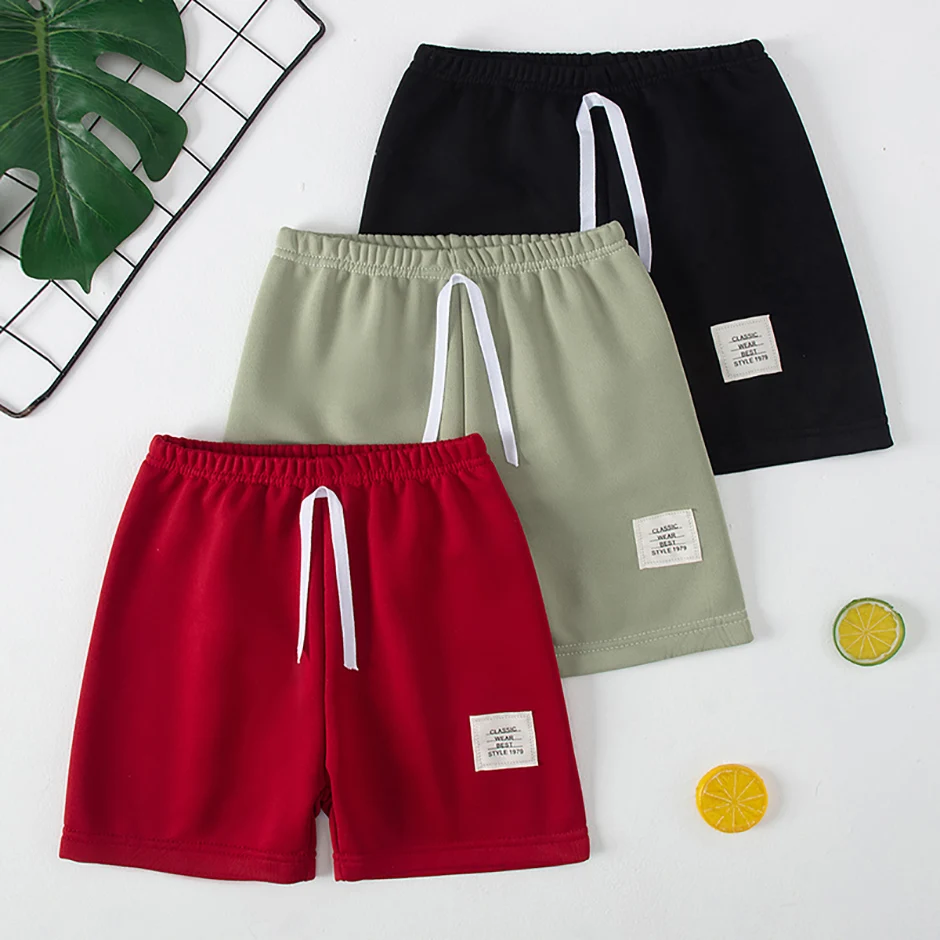 3/6-teiliges Set mit mehrfarbigen Kordelzug-Freizeitshorts für Kinder für Jungen und Mädchen, Sommersport, Laufen, Radfahren, vielseitige Hose – Detail 10
