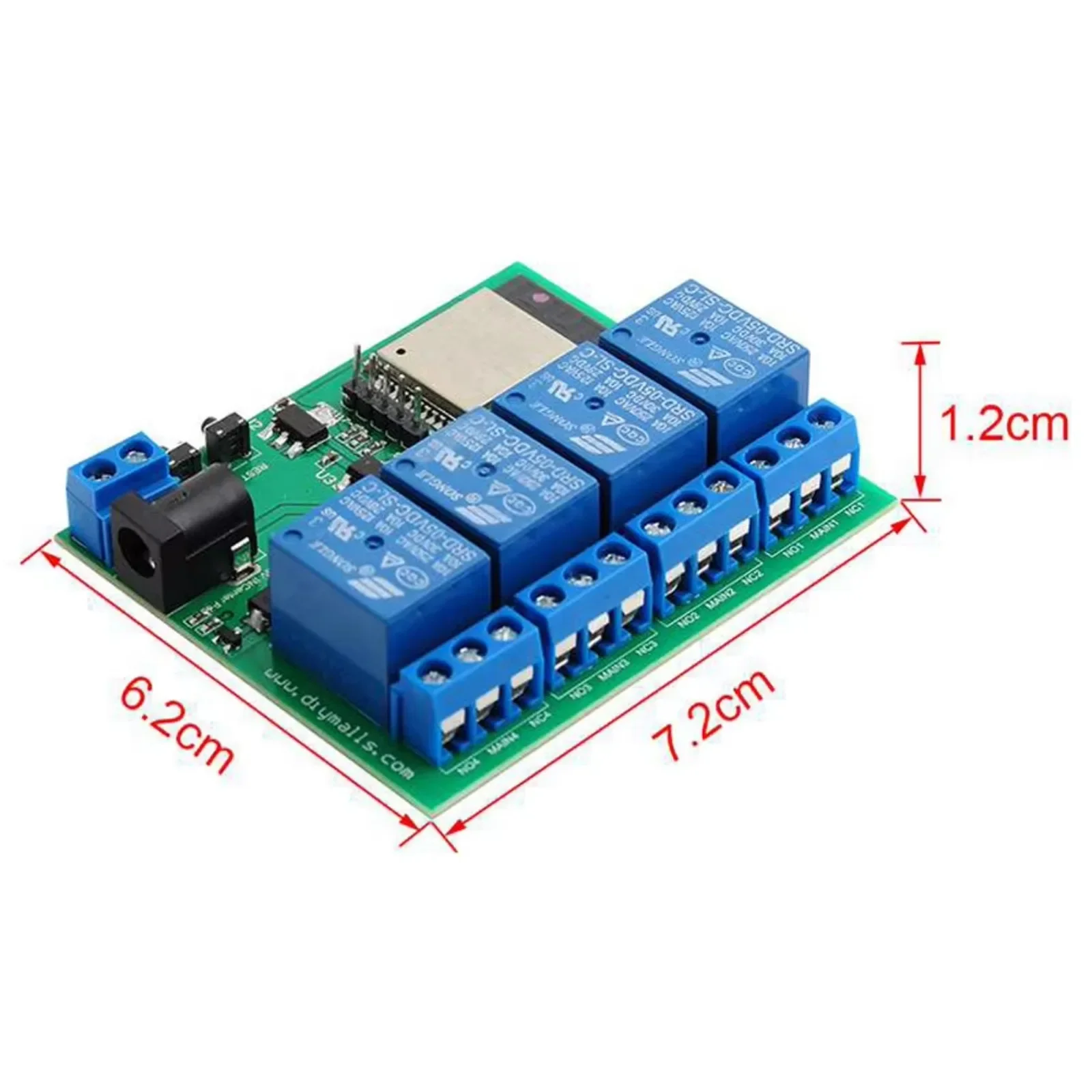 ESP32S EPS32 4 قنوات Wifi BT Blue - وحدة ترحيل متوافقة مع الأسنان مع هوائي مدمج