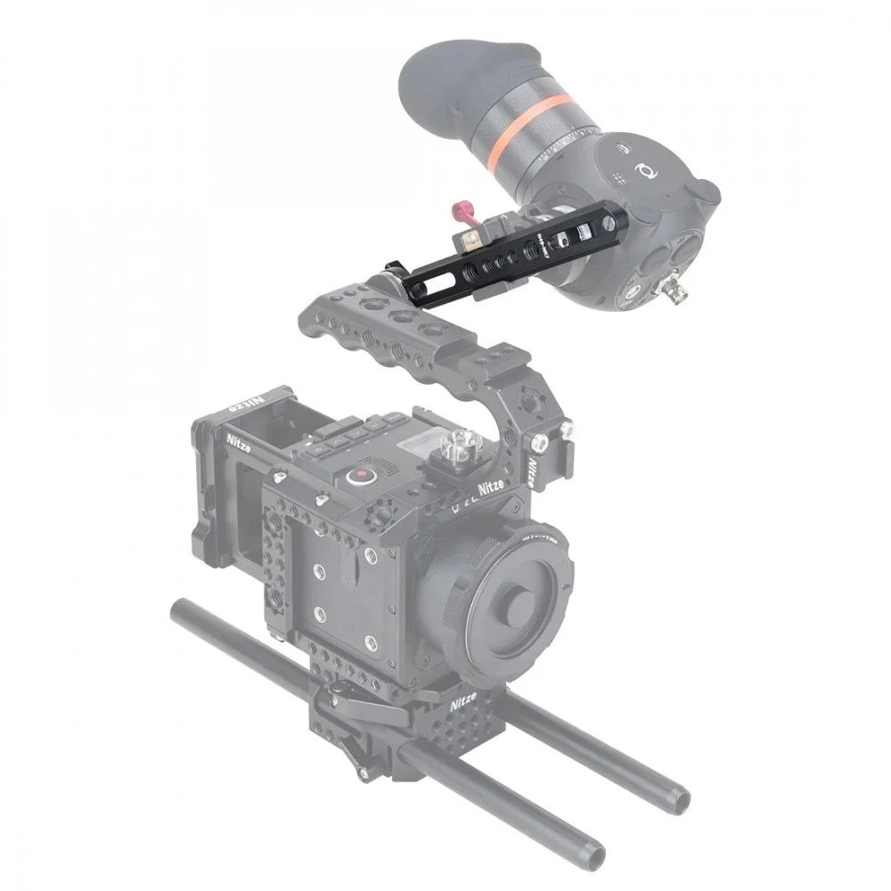NITZE NATO RAIL مع ARRI ROSETTE، تمتد 15 مم مشبك قضيب واحد إلى لوحة تركيب السكك الحديدية الناتو ﻿