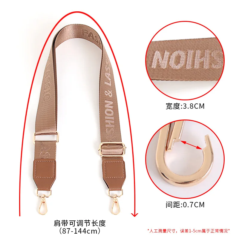 fashion bag strap for Women's 3.8cm shoulder bag strap  correa bolso  correa bolsa camara  bag accessories  nylon