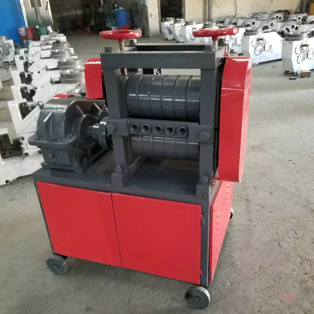 رائجة البيع آلة استقامة القضبان الفولاذية لإعادة تدوير حديد التسليح لفرد حديد التسليح القديم مع تصميم محرك مزدوج عالي الكفاءة