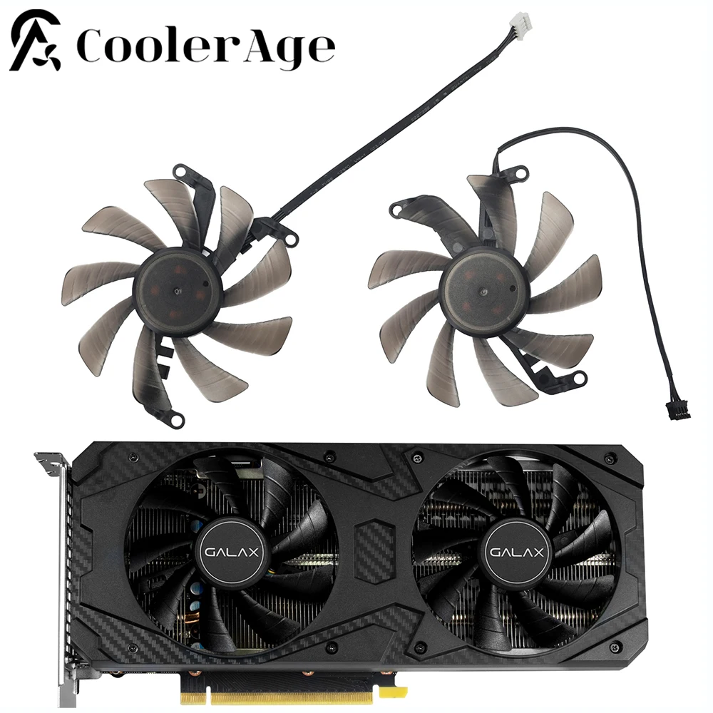 

Video Card Fan Replacement 85mm TH9215S2H RTX3060 for Galax KFA2/PNY RTX 3060 3060Ti UPRISING Dual Fan Graphics Card Cooling Fan