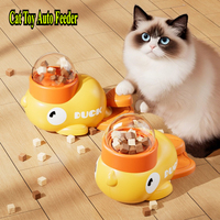 Pet Automatic Feeder Puppy Dog Food Dispenser Automatic Feeder Puppy Cartoon Duck Design Used to Train Dogs Accessories Cats