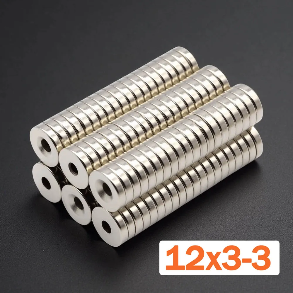 12x3 3mm Anti Rust Magnetic Alloy Strong Suction Neodymium Magnet Round for Whiteboard Memo Notes Tool Fixing