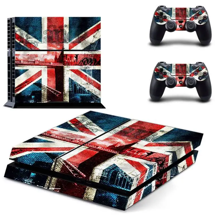 UK National Flag PS4 Skin Sticker Decal Cover For Console and 2 Controllers PS4 Skin Sticker Vinyl