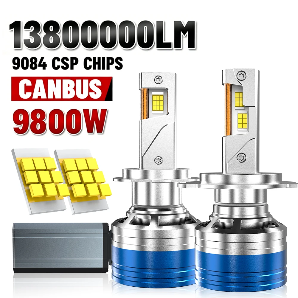 

13800000LM H7 H4 Canbus LED Headlight Bulbs 9800W H11 H1 9005 HB3 9006 HB4 9012 HIR2 Turbo Auto Headlamps 12V 24V Car Lights