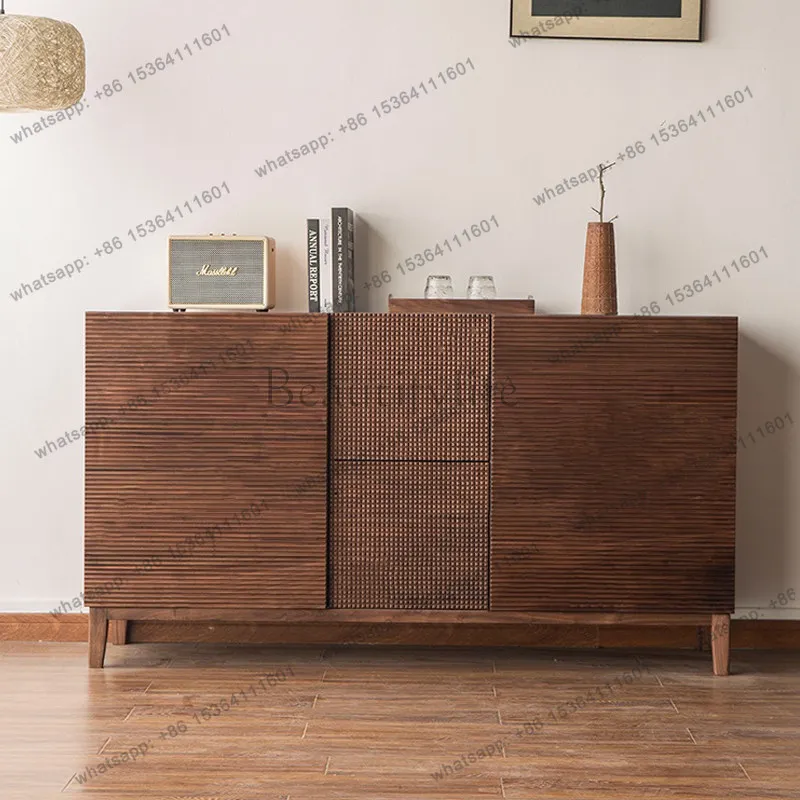 

Итальянский минималистичный буфет для вина из североамериканского черного ореха, из массива дерева, для прихожей или гостиной.