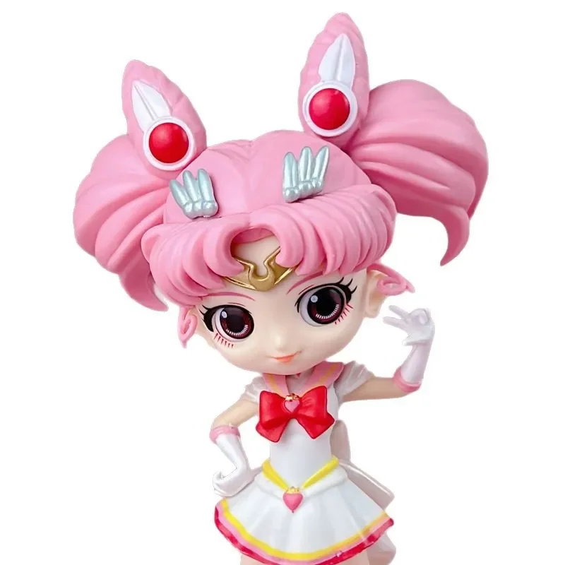 Figura Decorativa de Sailor Moon Q posket Super Neptune Minako Moon, Juguete de Anime, Modelo, Regalo de Cumpleaños para Niñas