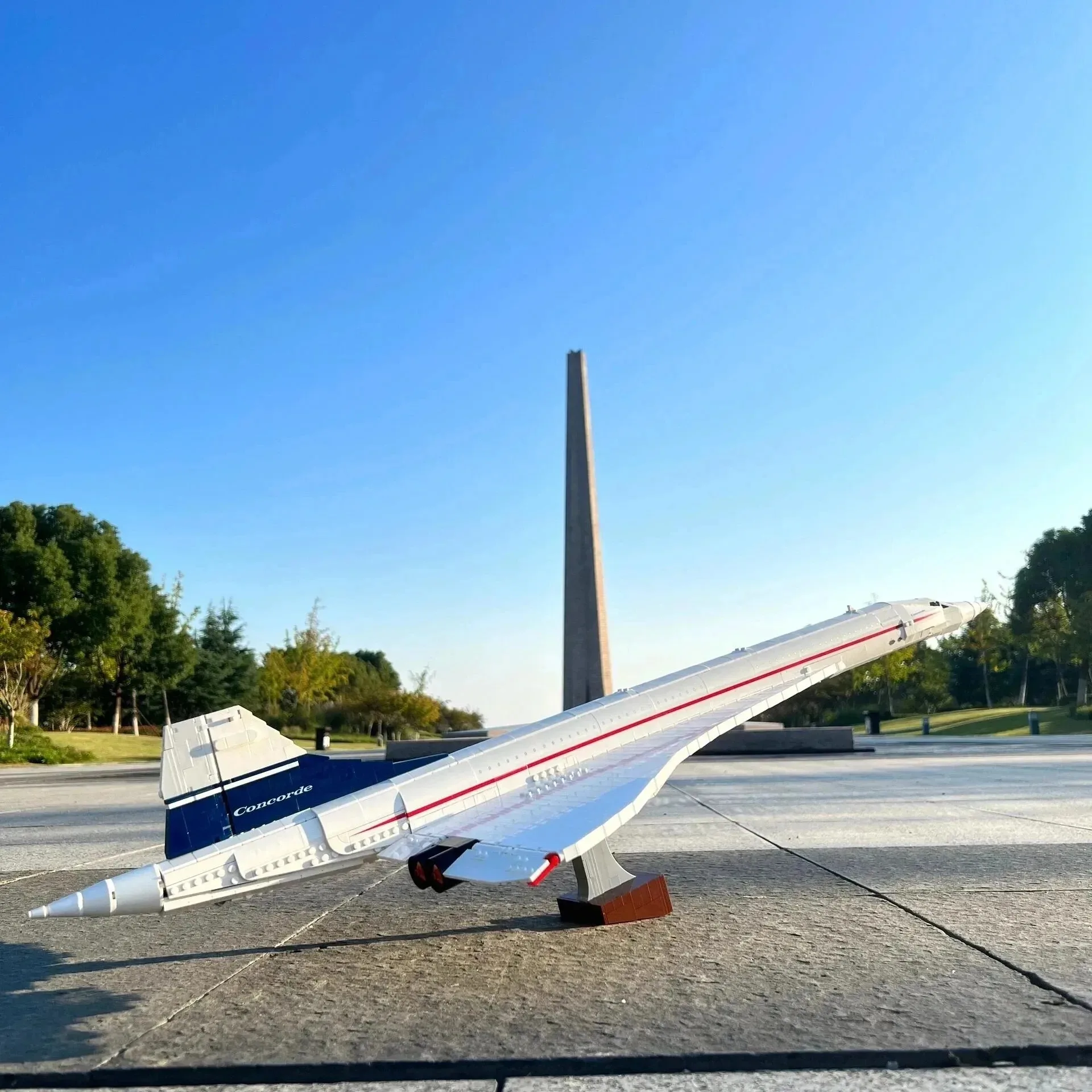 

2083 шт. Concorde пассажирский самолет строительный блок креативное украшение технический Legoing 10318 сборочные кирпичи игрушки подарки