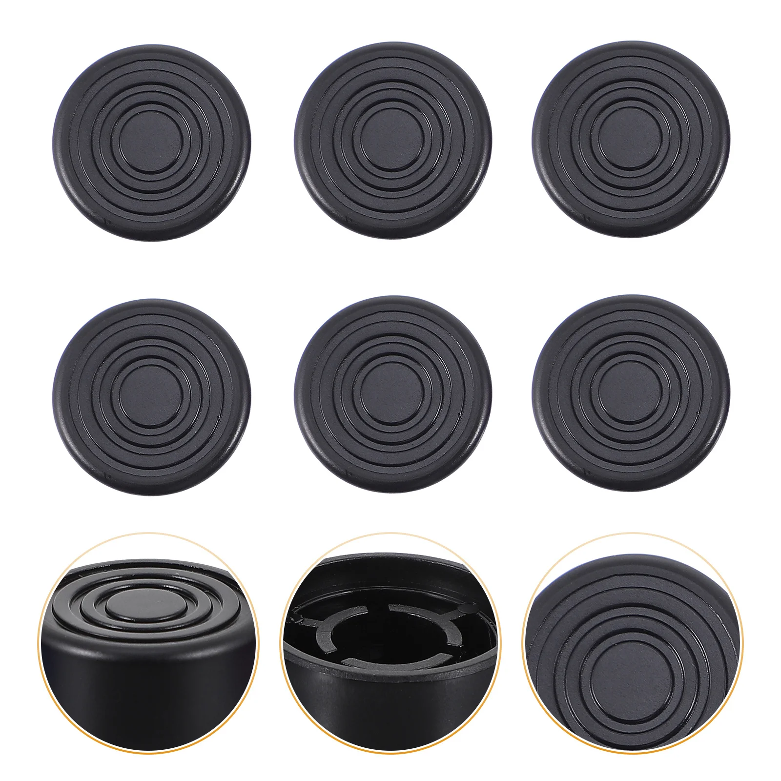 6 pçs footswitch toppers proteção de plástico tampas de efeito de guitarra para pedal de guitarra acessórios preto transparente