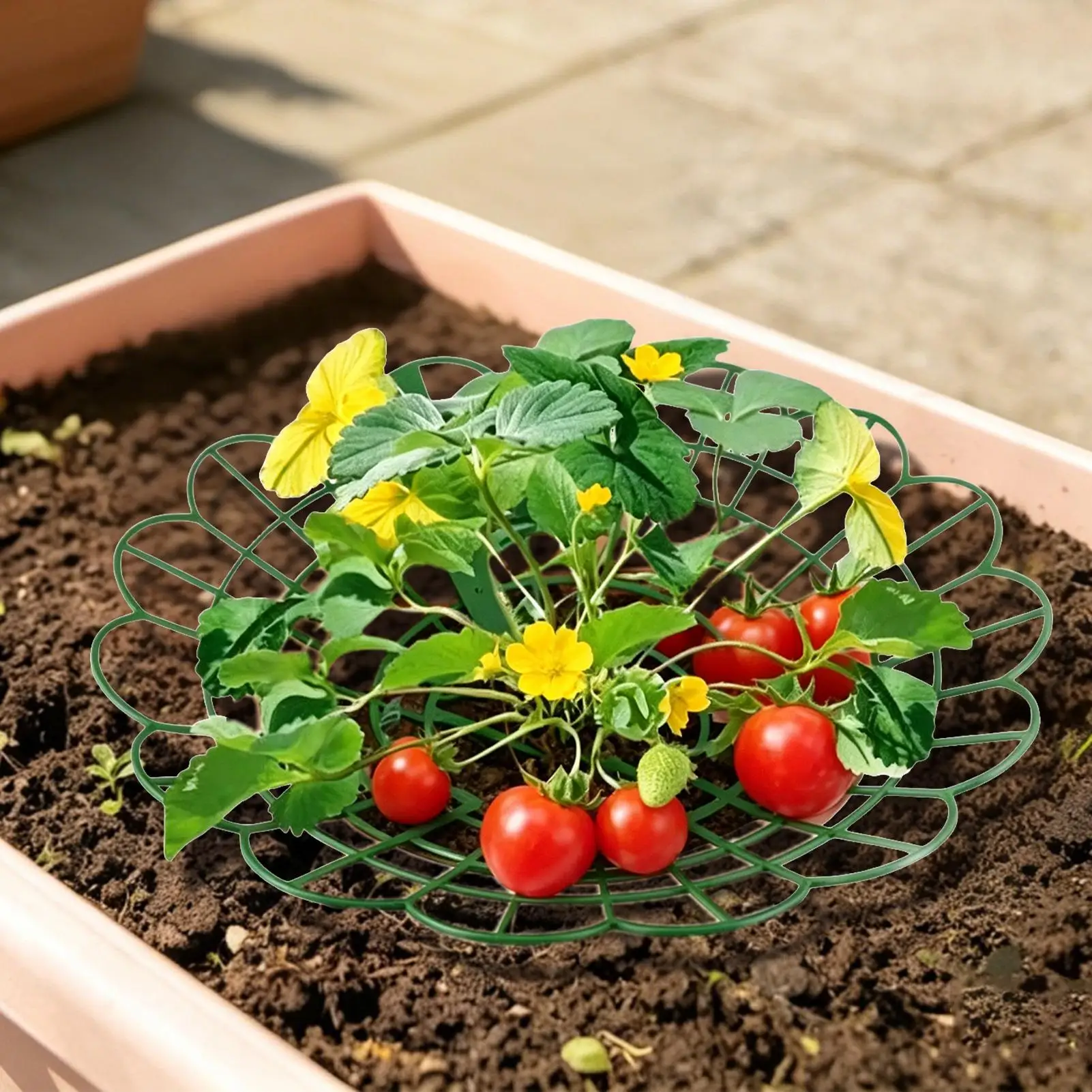 Strawberry Stand Potted Plant Stand Holder Boost Ventilation Strawberry Growing Frame for Balcony Outdoor Yard Patio Orchard