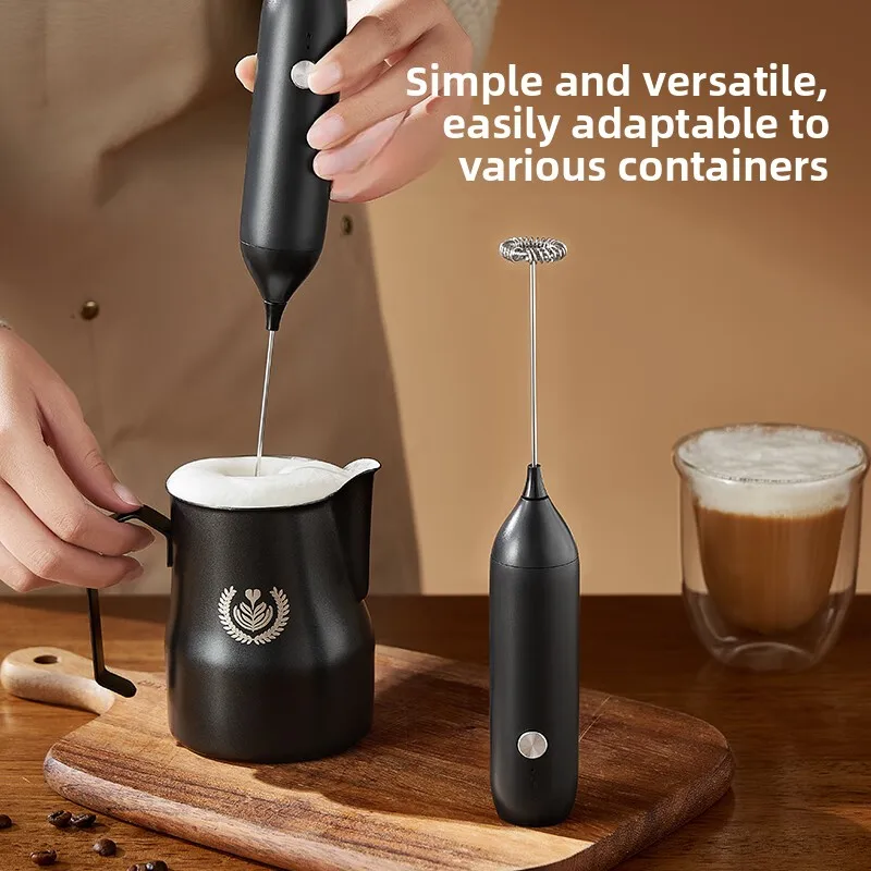Mini Portable Electric Milk Frother, Wireless Coffee Foam Maker & Whisk for Home, Long Battery Life Easy-Clean Durable Durable - view 6