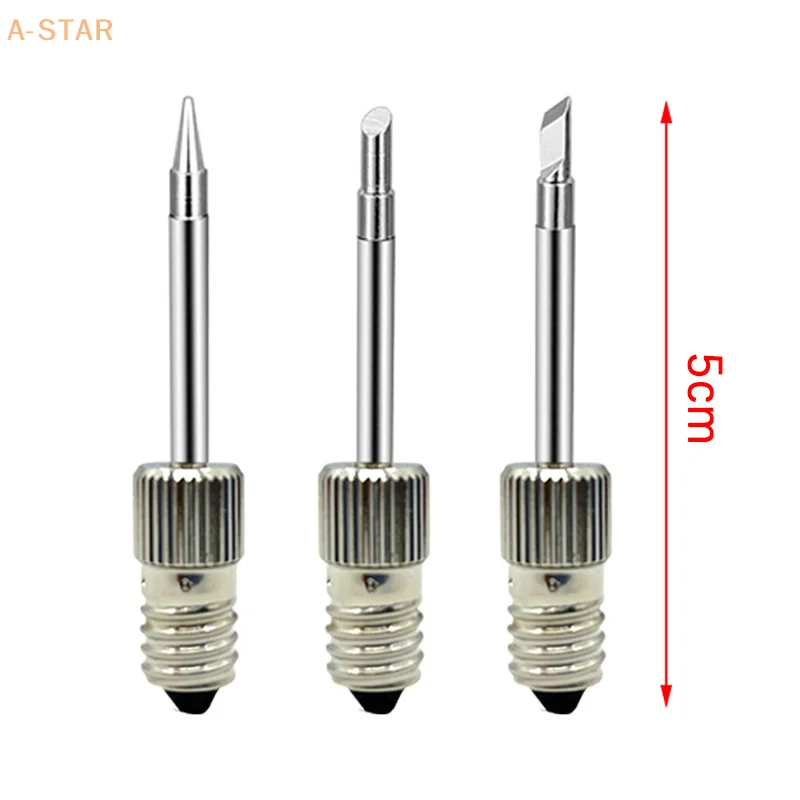 Welding Soldering Tips USB Soldering Iron Head Replacements Threaded Soldering Tip Fits For E10 Interface Soldering Iron