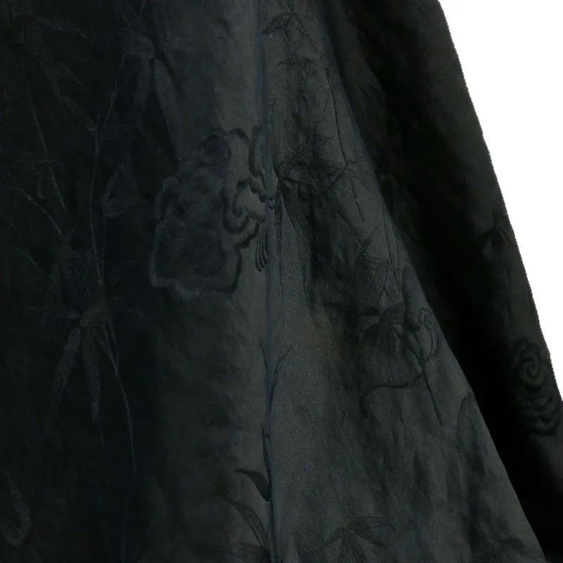 Leaf Xiangyun New Chinese-style cheongsam silk jacquard fragrant gauze fabric satin plain crack for clothing