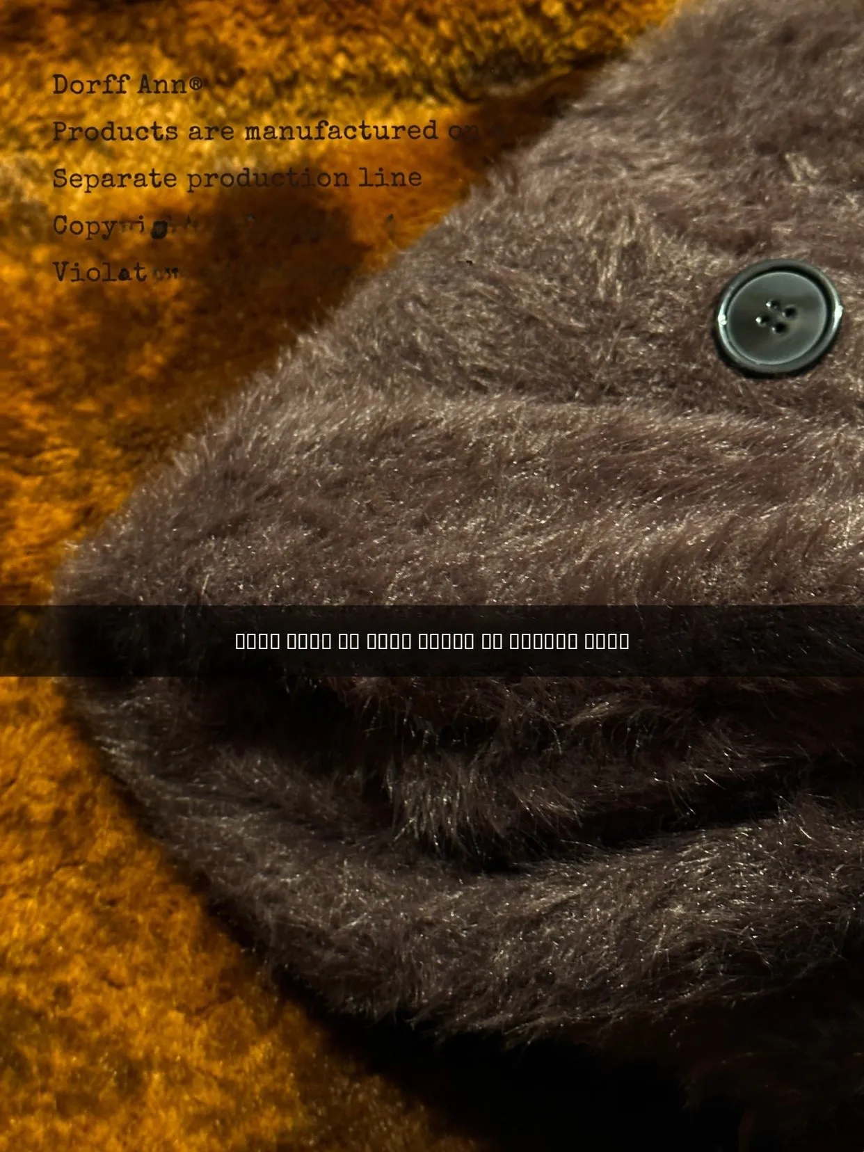 

Dorff Ann Brown Furry Mink Fur Cardigan Long Sve Open Cardigan Regular Fit Women's Knittedwear Autumn Season China Made