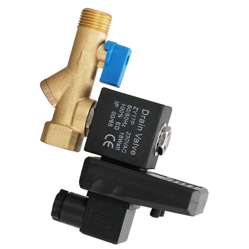 A01V-خزان الهواء استنزاف تبريد ضاغط الهواء مجففات مرشح التأمين المزدوج OPT-B-AC220V (قطعة واحدة)