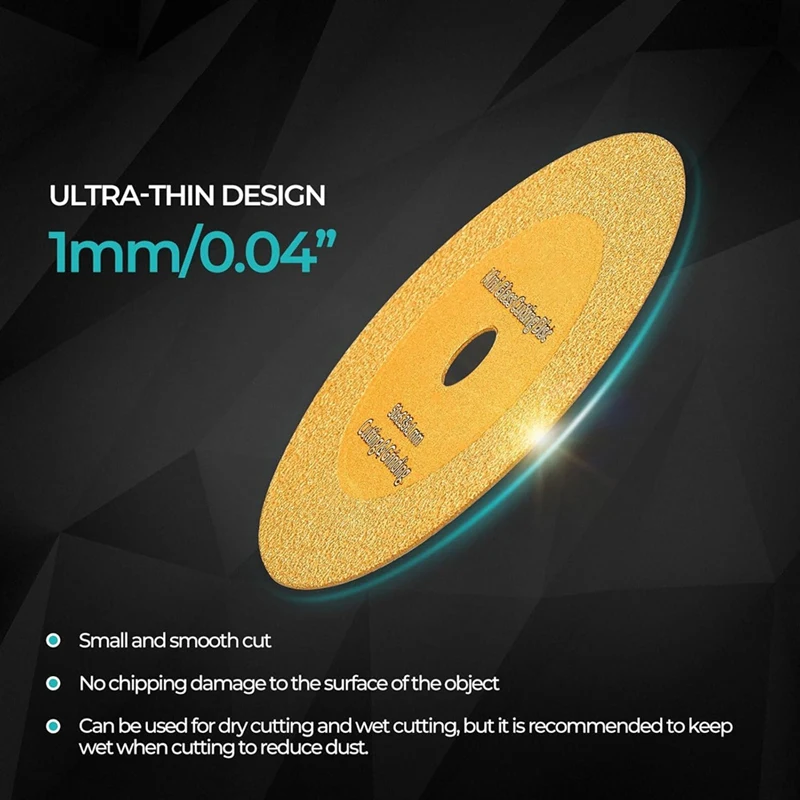 ГОРЯЧИЙ! Шестигранный хвостовик 1/4 дюйма с 2 шт. алмазным отрезным лезвием для резки труб из ПВХ, отрезной диск для мини-очков для резки стекла