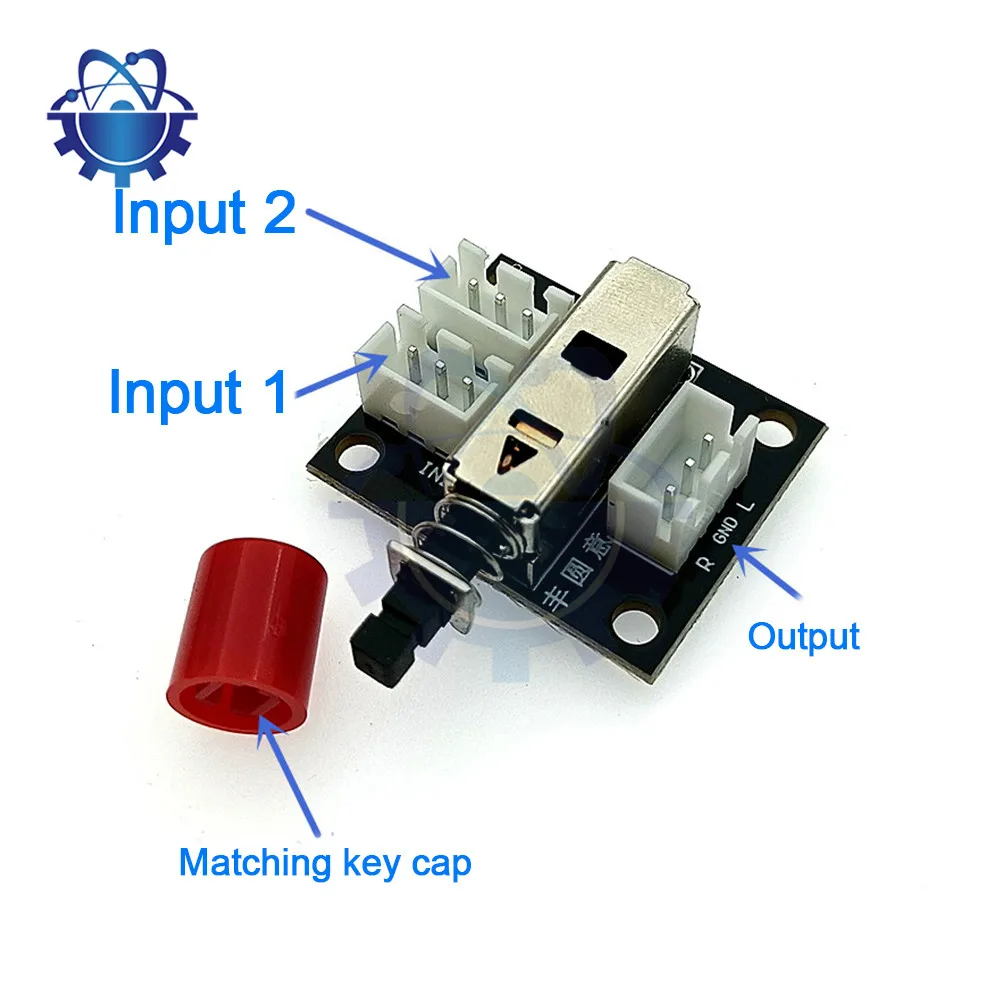 DIY Kits Audio Switching Board Audio Input Signal Selector Relay Module Signal Input Non-Common-Ground Mechanical Switch Type