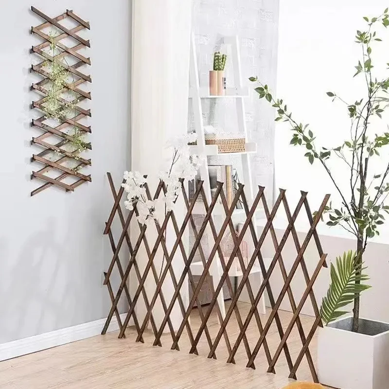 Garden Expanding Wooden Trellis Expandable Fence Garden Climbing Plants Support Wooden Lattice Wall Trellis Board Decoration