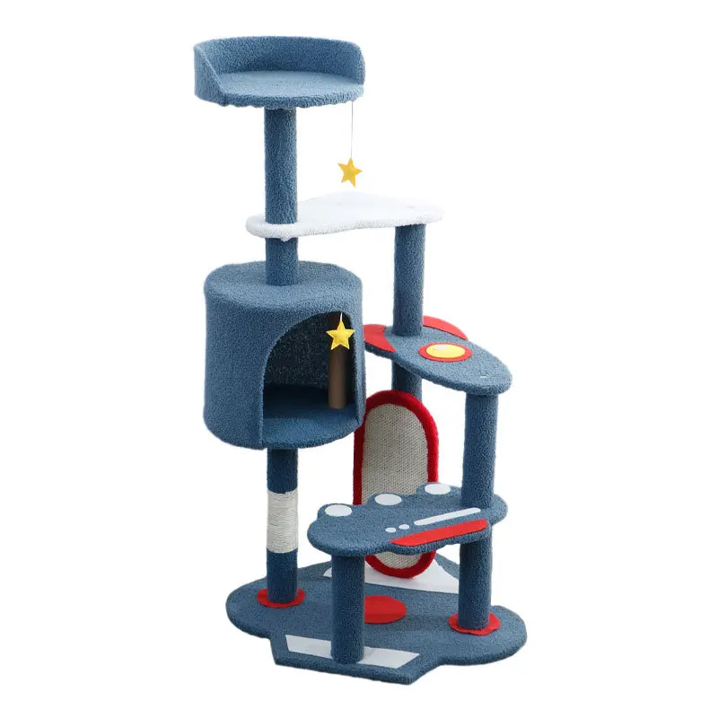 

Cat climbing frame cat tree integrated pet large jumping platform hemp scratching column