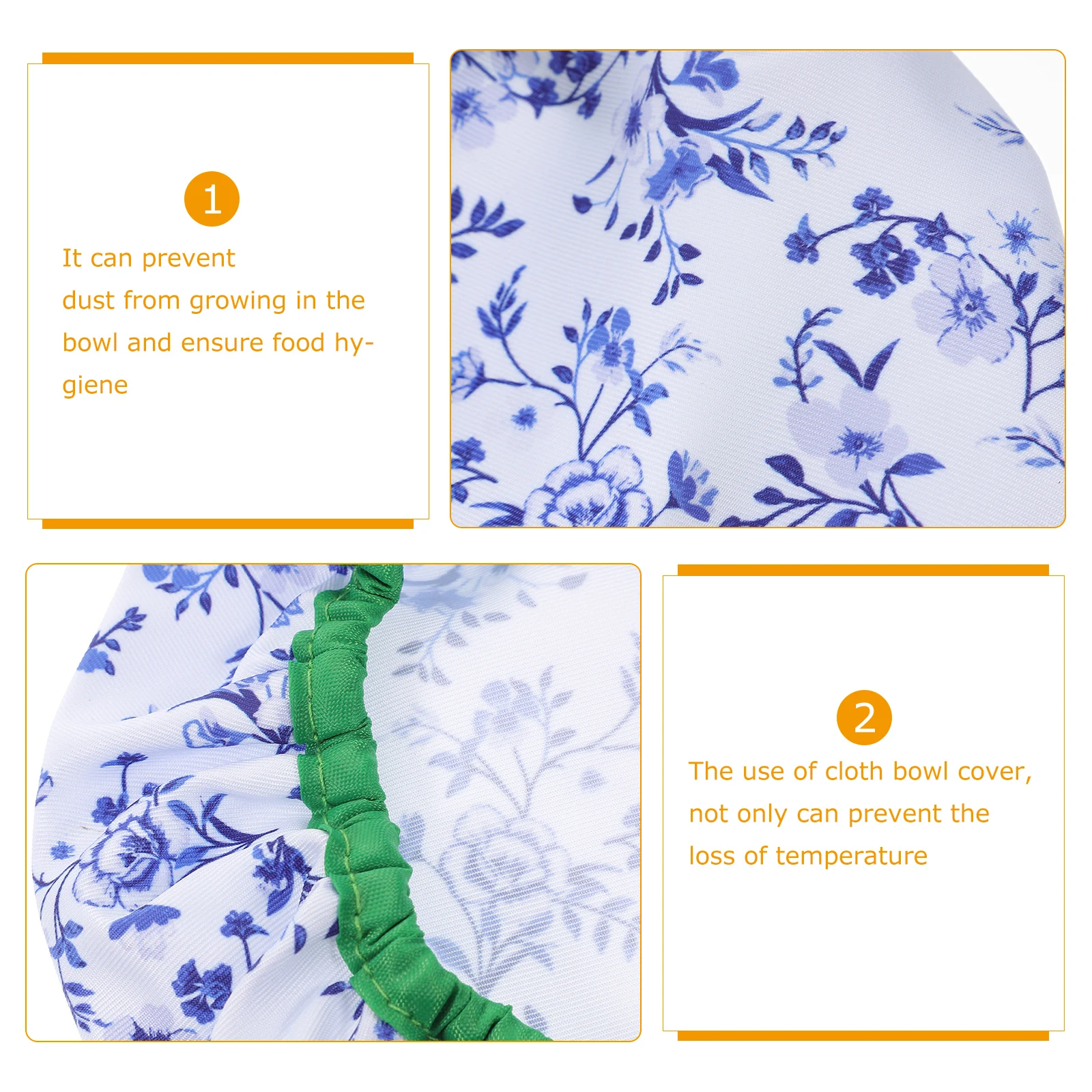 

Reusable Fabric Bowl Cover Stretch Lids for Bowls Food Covers Elastic Washable Kitchen Convenience Safe Material Storage