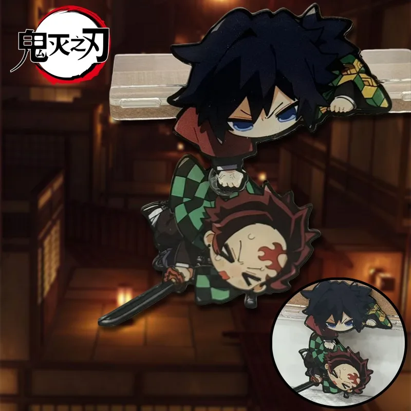 Figuras de Demon Slayer: Kimetsu No Yaiba - Tomioka Giyuu y Tanjirou en el Castillo Infinito - Soporte de Acrílico y Adornos de Exhibición