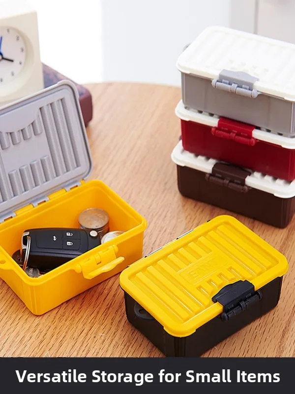 

Пластиковый контейнер для хранения с крышкой, креативный, для фурнитуры и винтов, в деревенском стиле, для домашнего использования