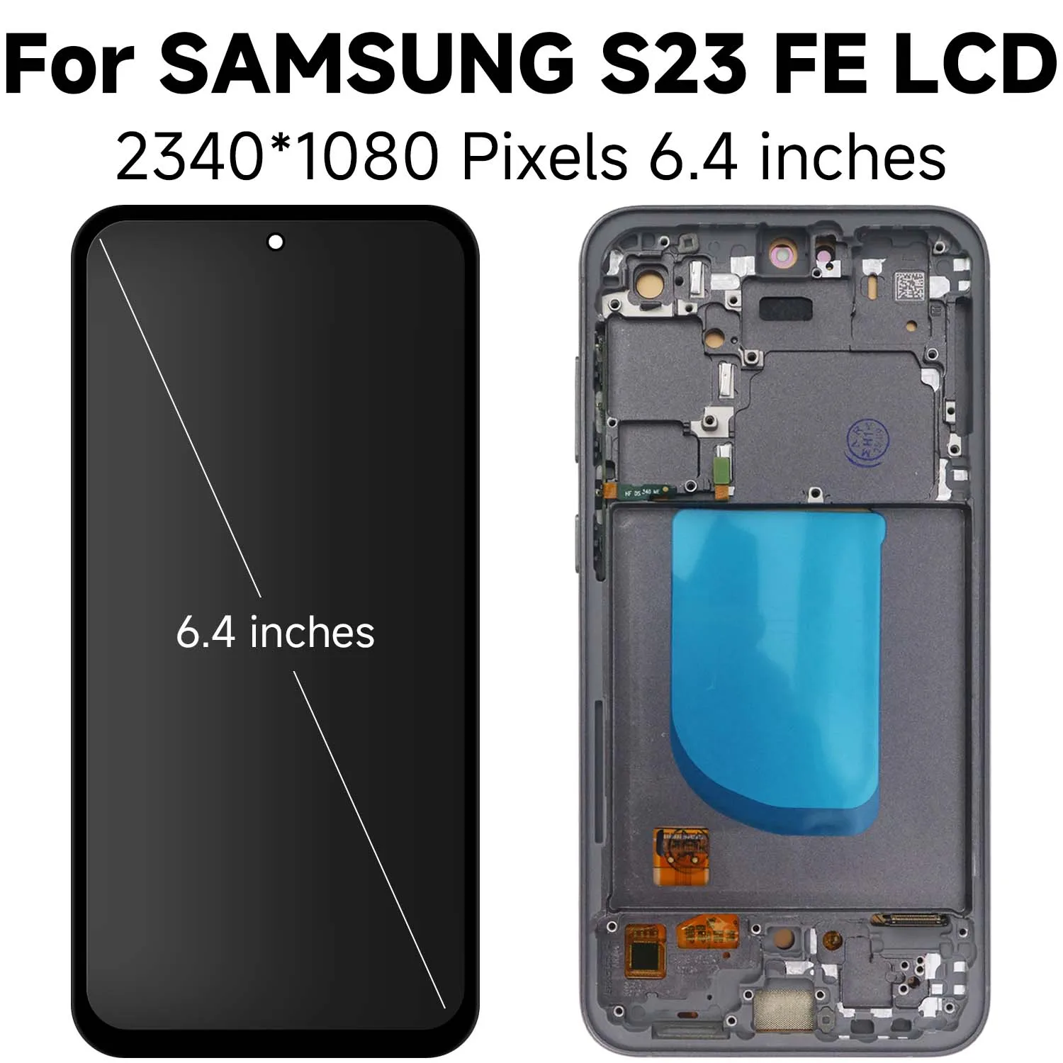 For Samsung S23 FE LCD Super AMOLED For S23FE S711B S7110 S711U Display Touch Screen Assembly For Samsung S23FE S711 LCD Frame