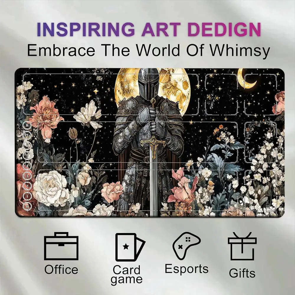 

Animes Magic mousepad Anime Card mats Diy Runes Battlefielded Kaisa Card Battle Mat Single Player Board Game Battle playmat LOL