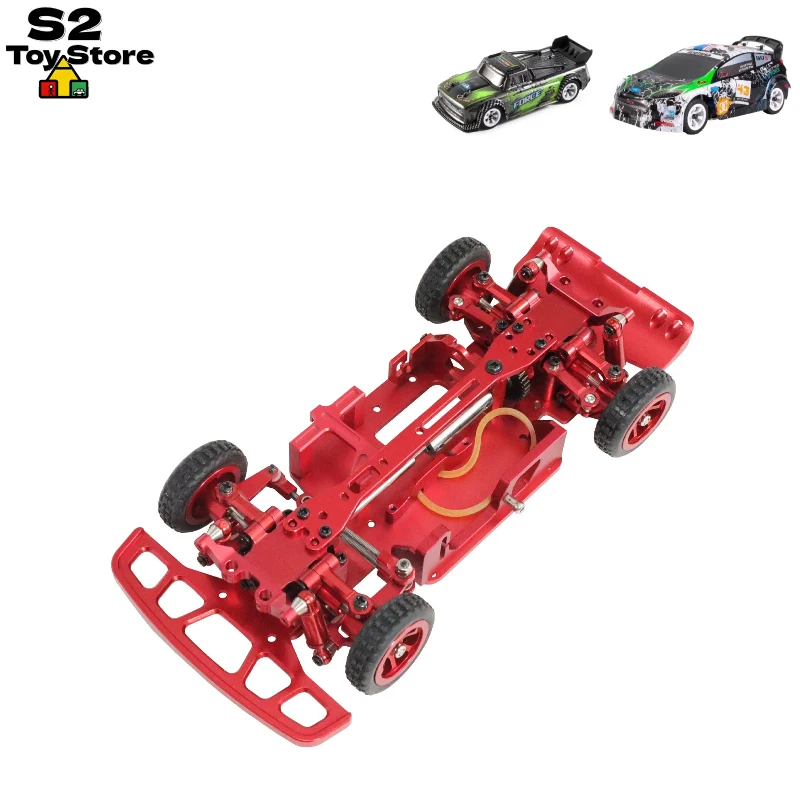 WeiLi 1/28 Metalowa Rama Podwozia do Tuningu dla K969 K979 K989 K999, Metalowa Klatka Bezpieczeństwa, Zestaw Części do Modyfikacji Samochodów RC