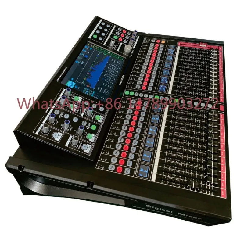 Mezclador Digital Profesional MARCO DM24-Plus de 24 Canales, Plástico, para Escenario, con Efectos Integrados, Ecualizador de 5 Bandas, Interfaces USB/XLR, Retroiluminado