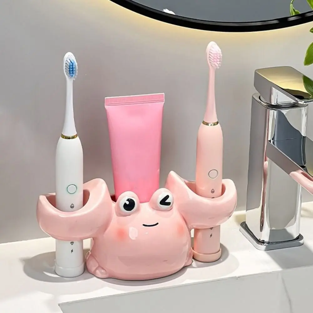 

Практичная керамическая подставка для электрической зубной щетки в виде краба, декоративный держатель для зубных щеток, водонепроницаемая подставка для умывальника для дома