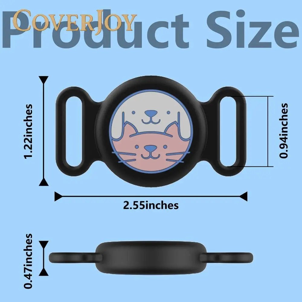 

Силиконовый защитный чехол для AirTag, водонепроницаемый чехол с защитой от потери, ошейник для собак и кошек, аксессуары для GPS-трекера для домашних животных, безопасный прочный держатель,