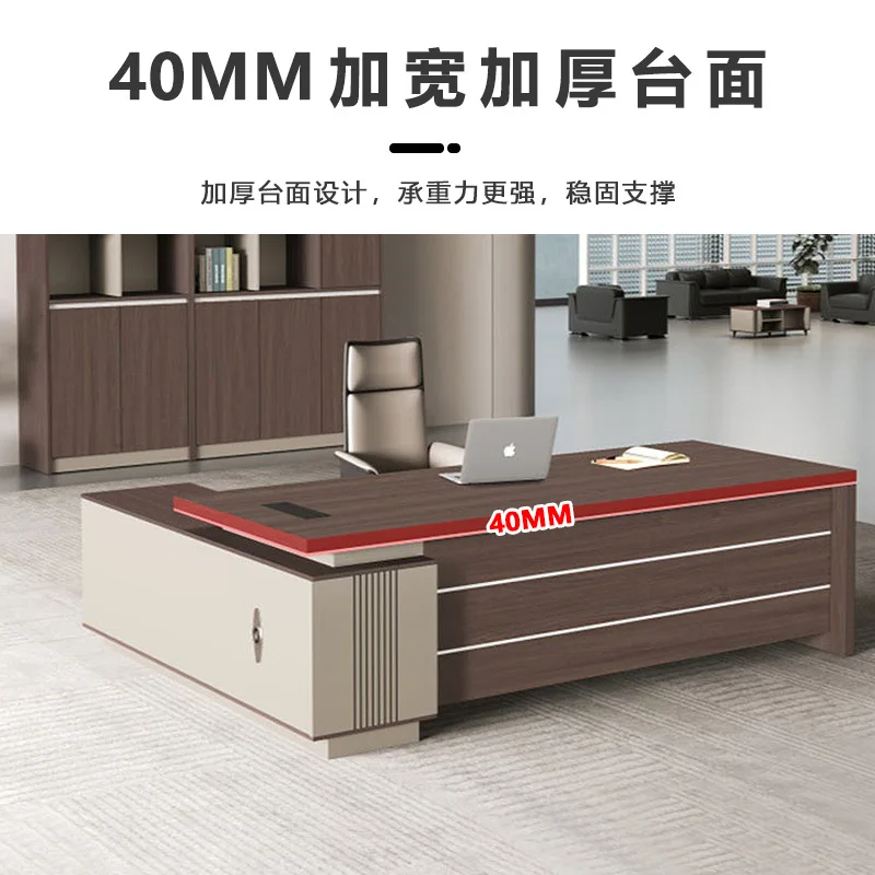 

Office President Desk Head Desk Supervisor Manager Desk Chair Combination Furniture