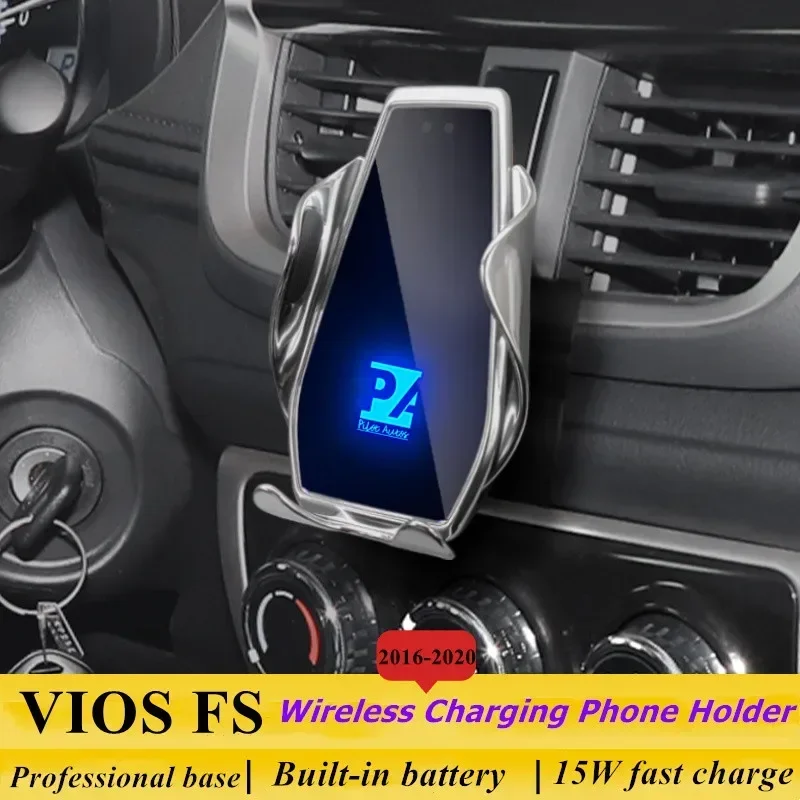

2016-2020 For Toyota VIOS FS Mobile Phone Holder Wireless Charger Car Mount Navigation Bracket GPS Support 360