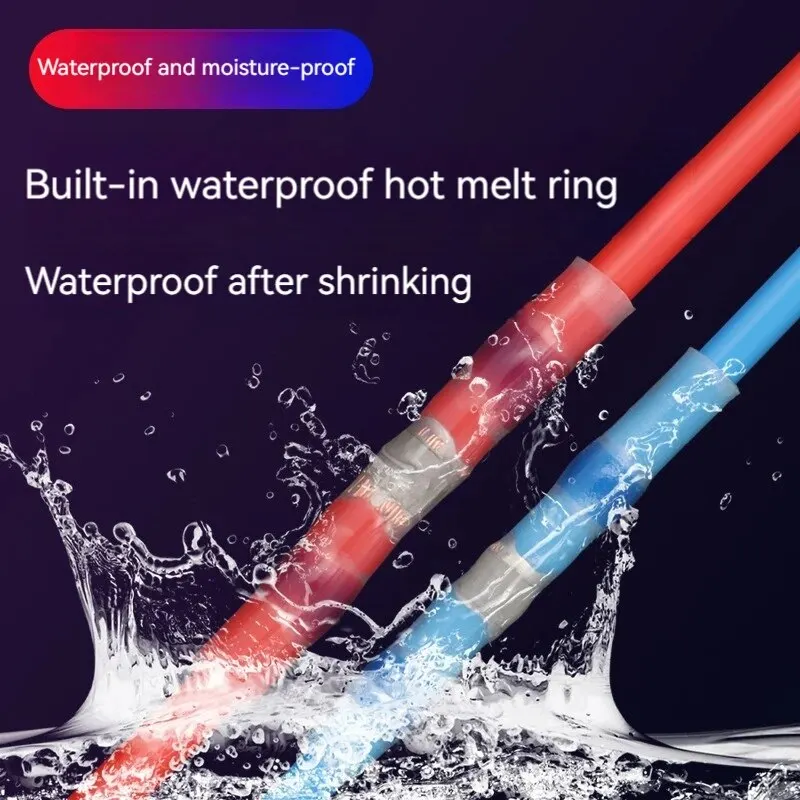 250 PCS/120 PCS Heat Shrinkable Solder Ring Waterproof Wiring Terminal Solder Sleeve Wiring Heat Shrinkable Tube image 4
