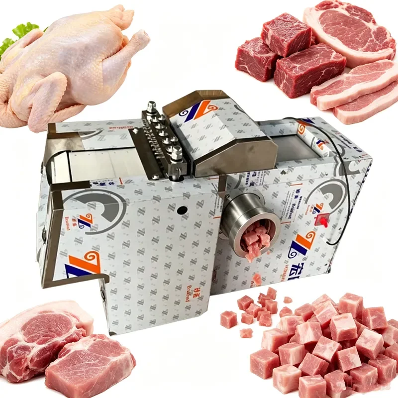Industrial Stainless Steel Vertical Meat Cutter Chicken Dicer for Commercial Kitchen Food Processing Slicing Machine