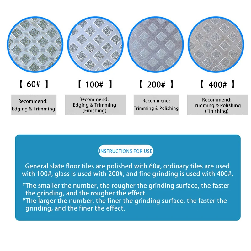ダイヤモンドハンド研磨パッド90 × 60 × 30ミリメートルのガラスのタイル砥粒研削ブロック石のための大理石研磨サンディングディスク