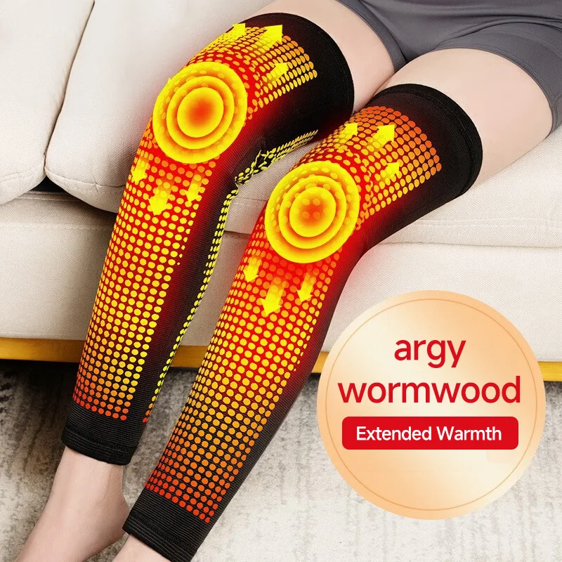 Wormwood Warm Knee Pads For Men And Women, Elderly Joints, Old Cold Leg Protection Sleeves With Extended Straps